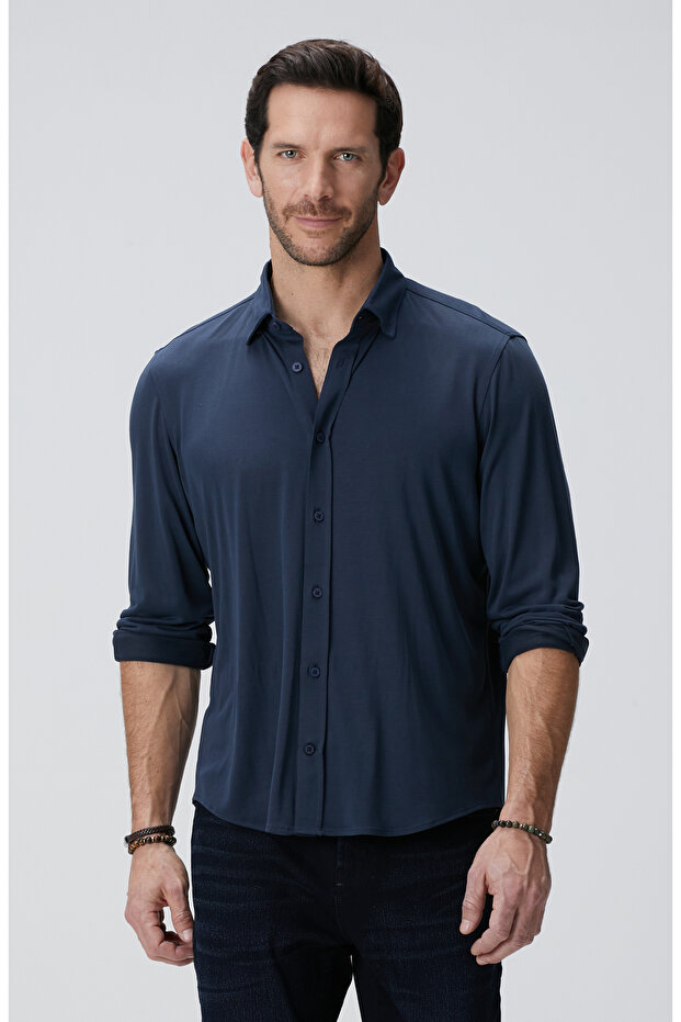 Lacivert Gömlek - 2