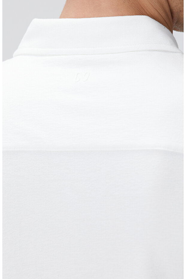 Kırık Beyaz Jakarlı Gömlek - 7