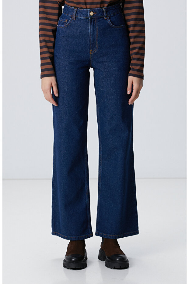 İndigo Denim Pantolon - 4