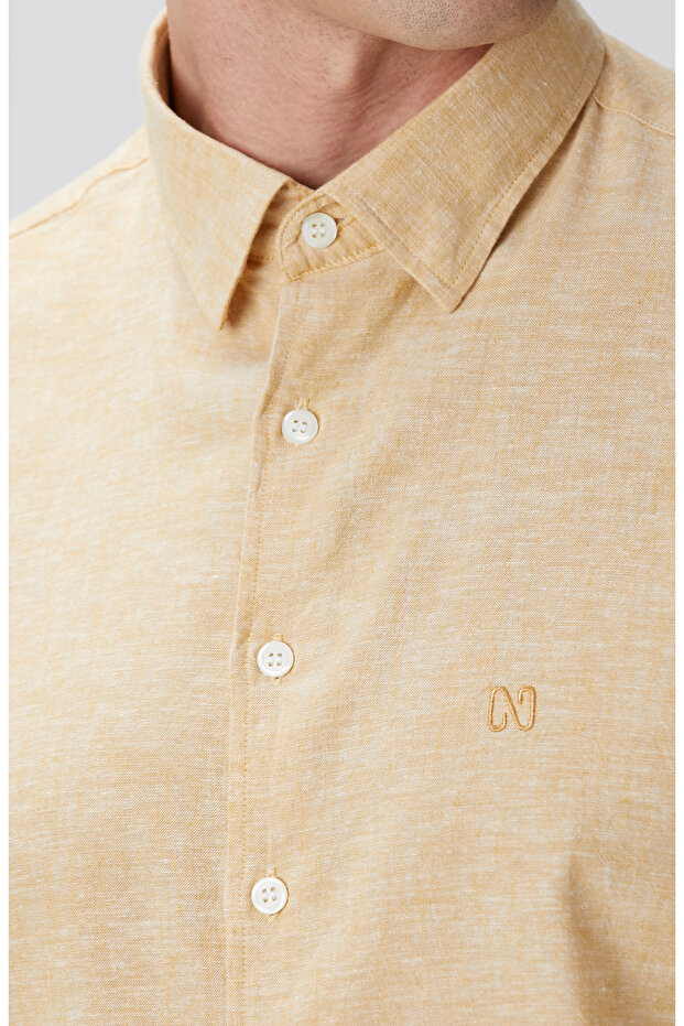 Safran Keten Gömlek - 6