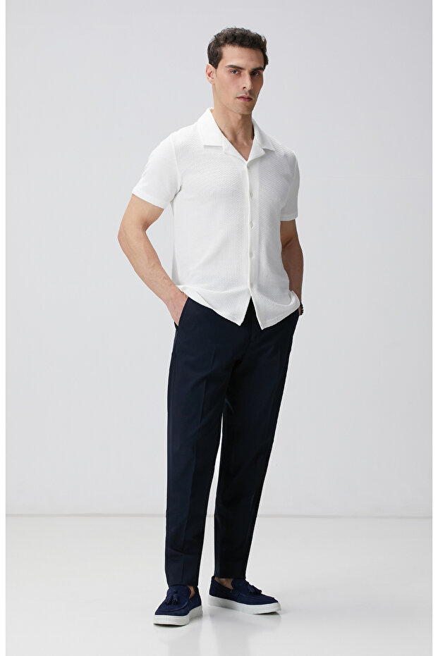 Beyaz Örme Gömlek - 3