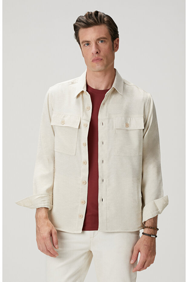 Naturel Dış Gömlek - 1