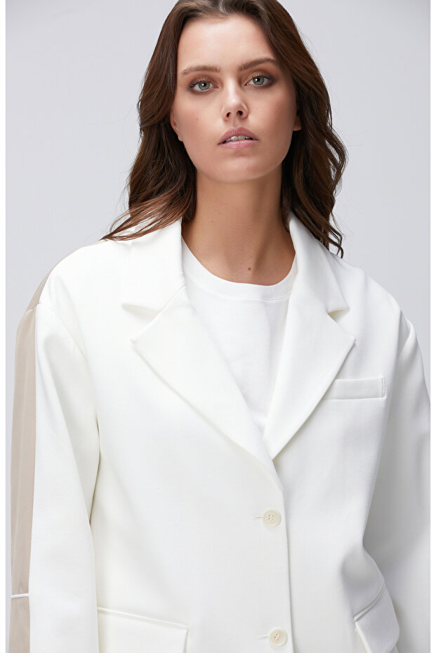 Beyaz N-Tech Ceket - 2