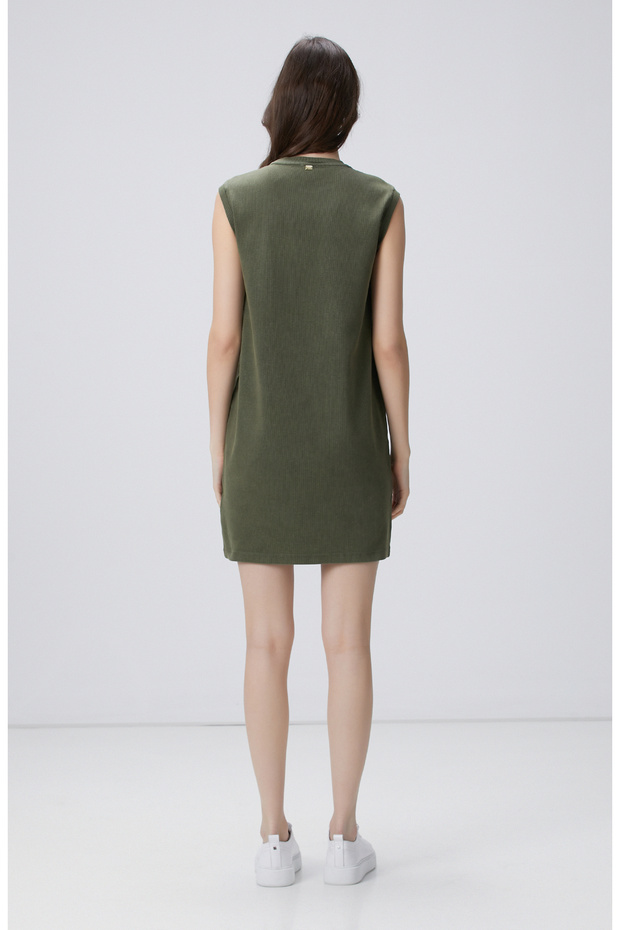 Haki Diz Boy Elbise - 5