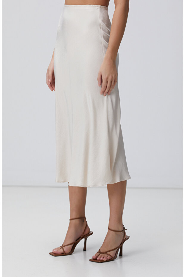 Açık Bej Maksi Etek - 3