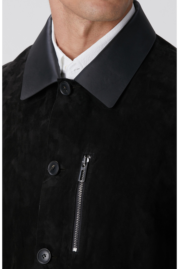 Siyah Süet Pardösü - 6