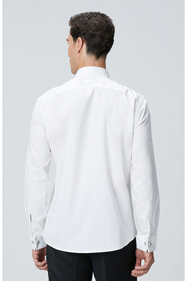 Beyaz Smokin Gömlek - 6