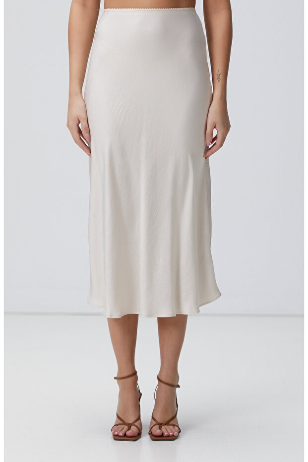 Açık Bej Maksi Etek - 2
