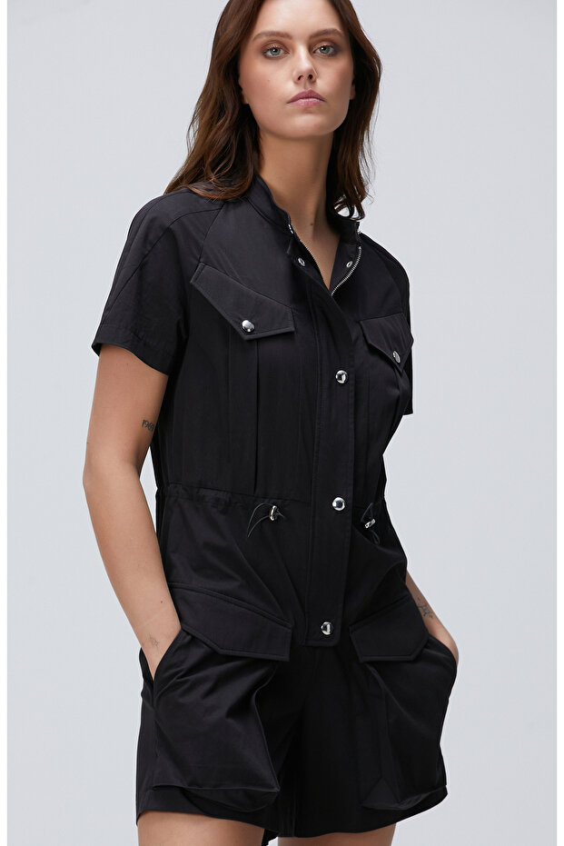 N-Tech Siyah Mini Tulum - 1