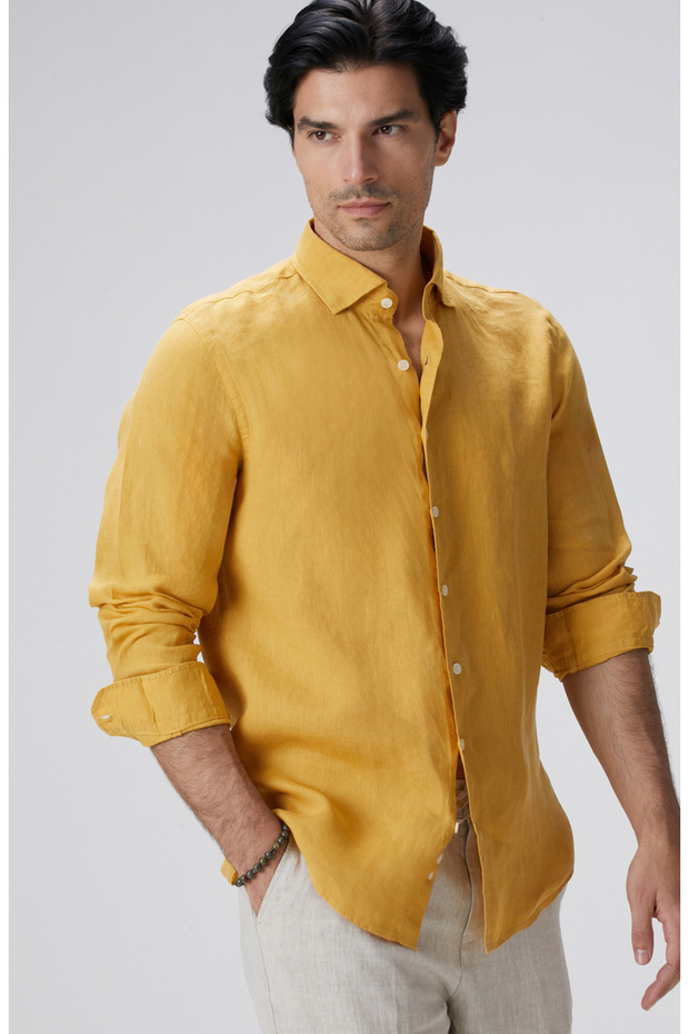 Safran Keten Gömlek - 2