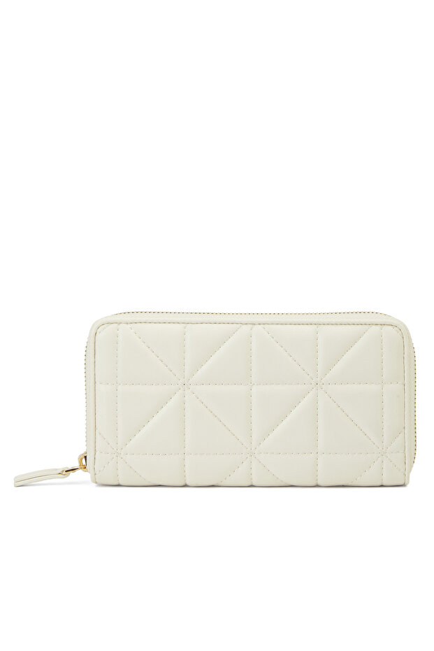 Bej Kapitoneli Kadın Cüzdan - 1