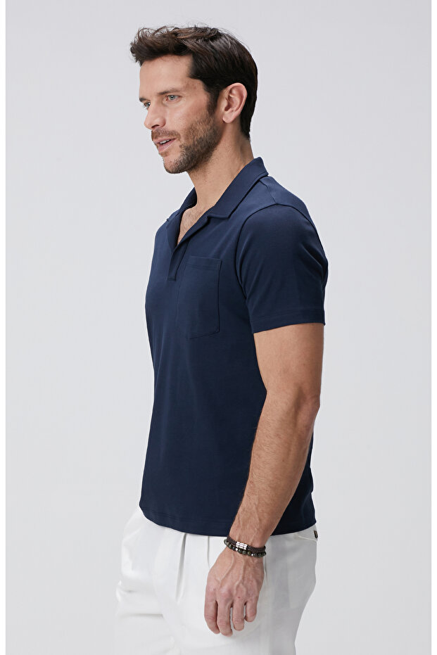 Lacivert T-shirt - 4