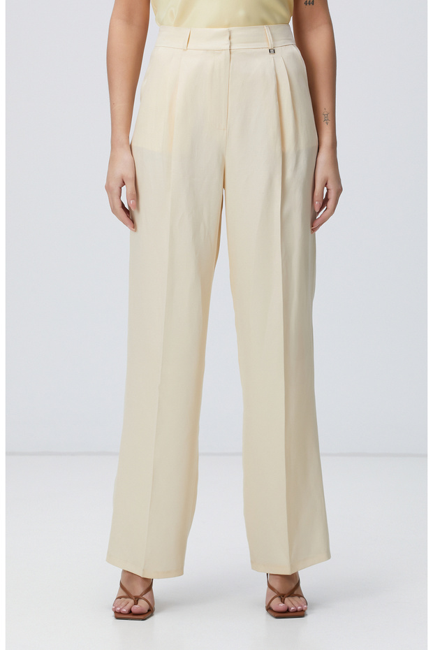 Limited Vanilya Pileli Pantolon - 2