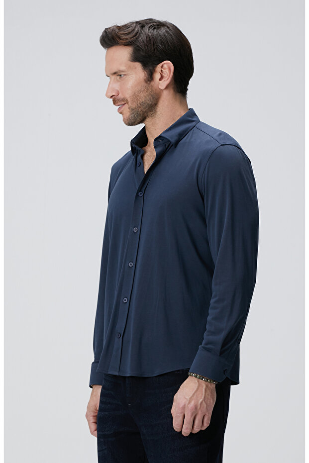 Lacivert Gömlek - 4