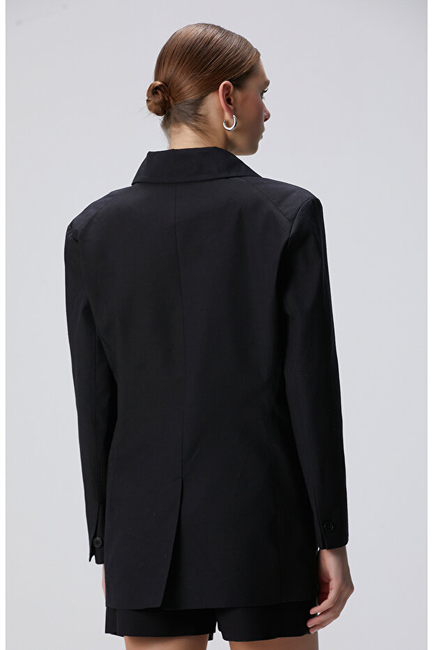Siyah Boyfriend Ceket - 5