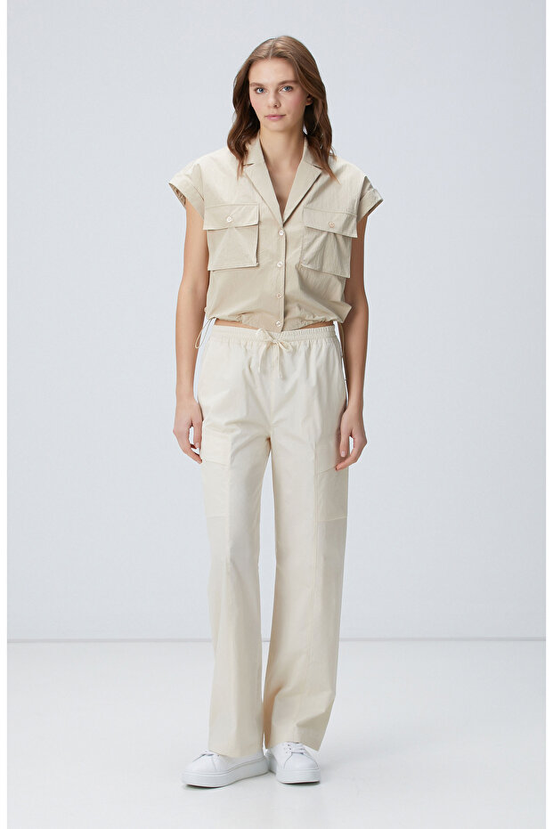 N-Tech Kırık Beyaz Pantolon - 1