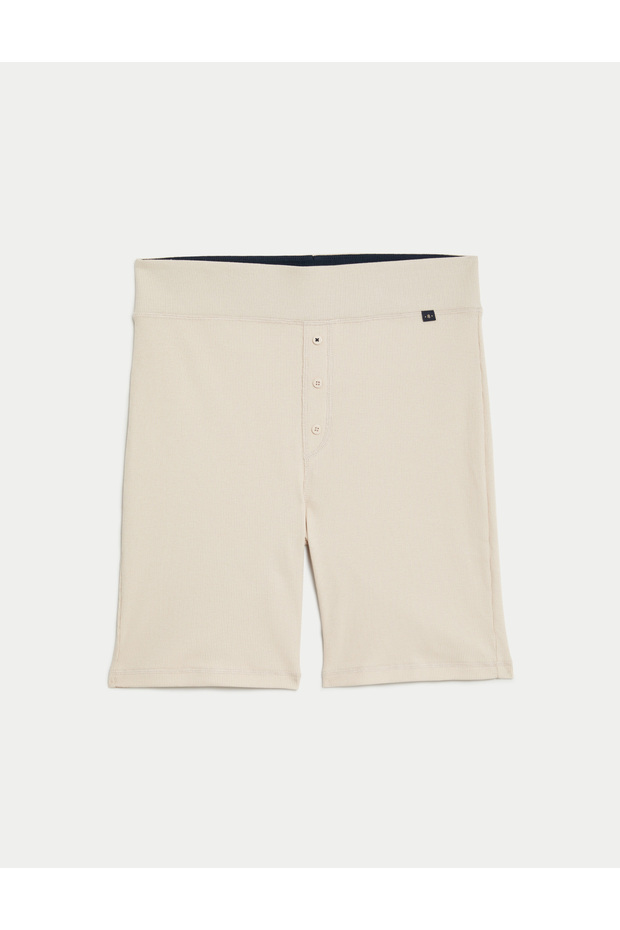 Regular Fit Fitilli Biker Şort - 7