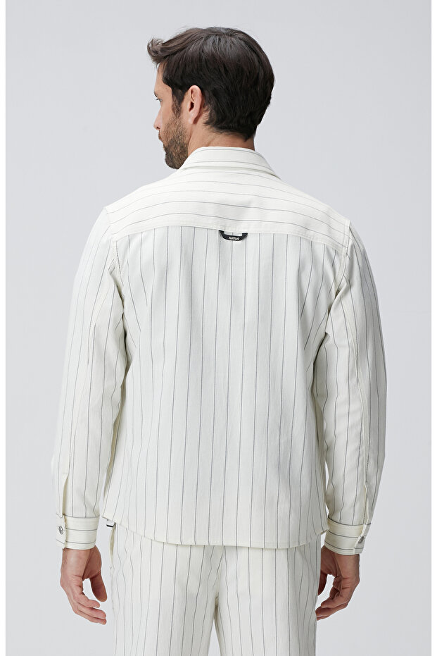 Kırık Beyaz Dış Gömlek - 5