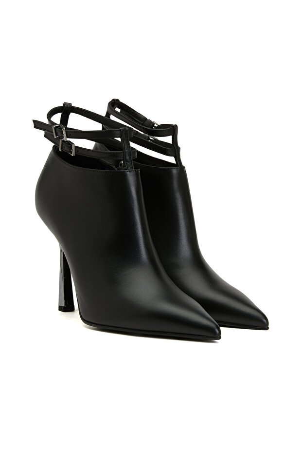 Siyah Kadın Deri Bot - 1