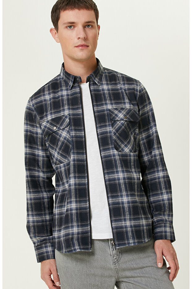 Lacivert Mavi Gömlek - 2