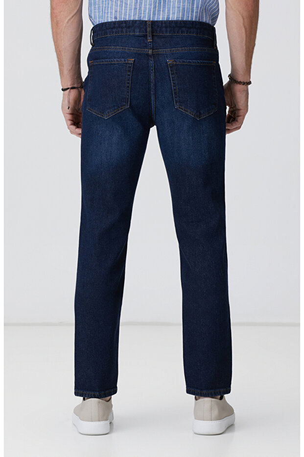 Lacivert Denim Pantolon - 3