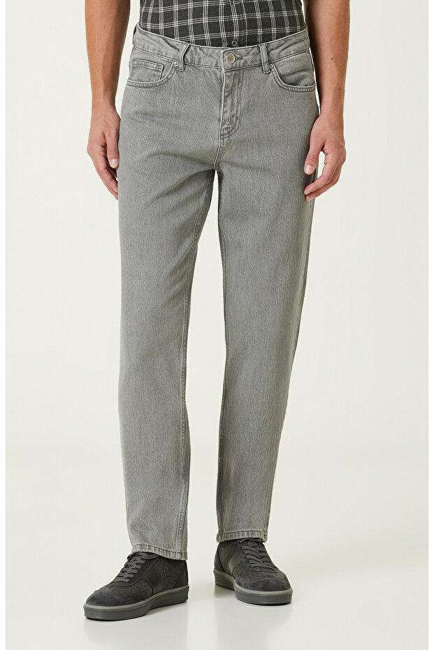 Gri Denim Pantolon - 2