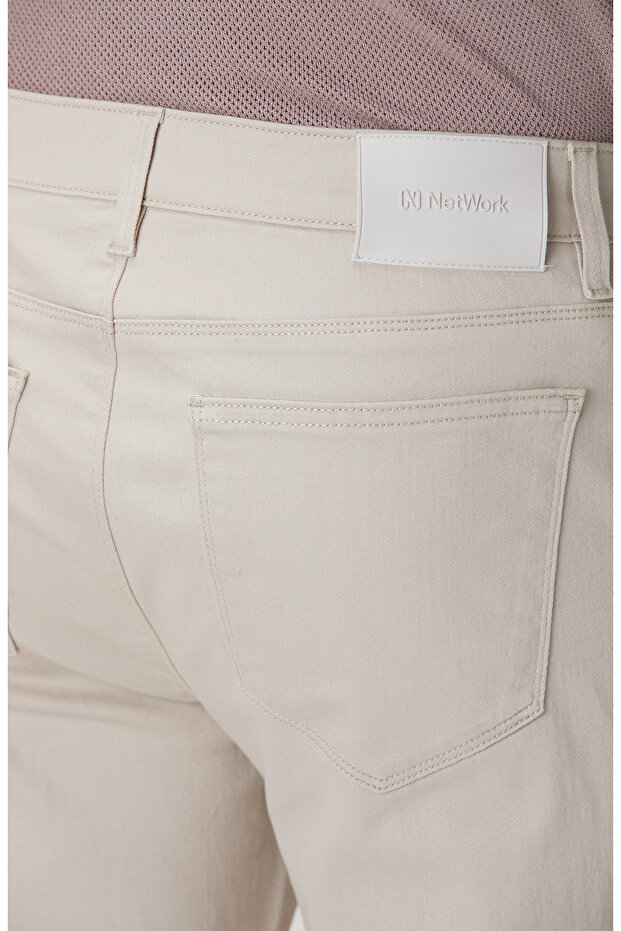 Bej Casual Pantolon - 5