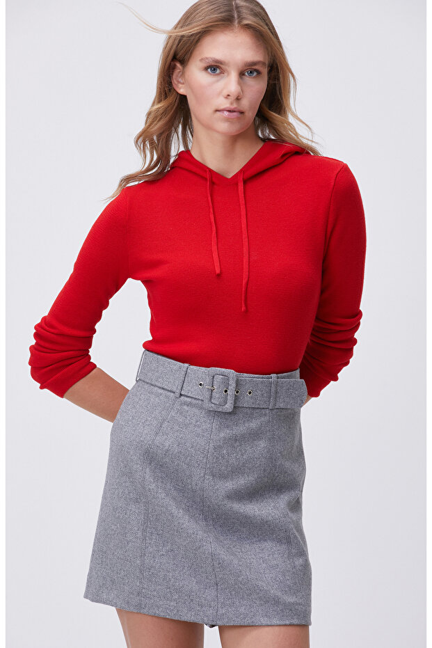 Kırmızı Yün Kazak - 1