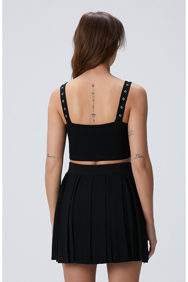 Siyah Triko Büstiyer - 5