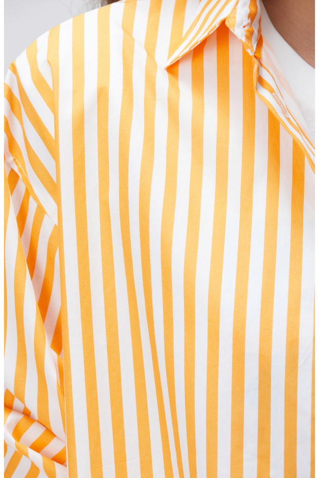 Turuncu Çizgili Gömlek - 7