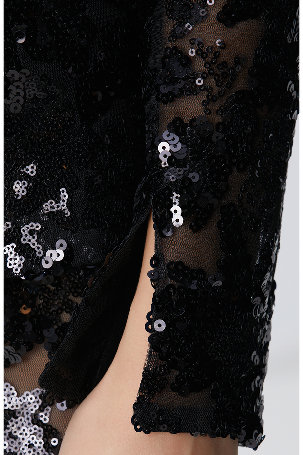 Siyah Payetli Gömlek - 6