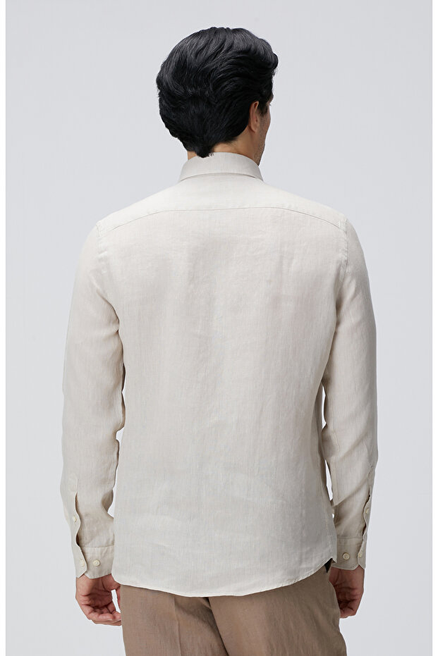 Naturel Keten Gömlek - 5