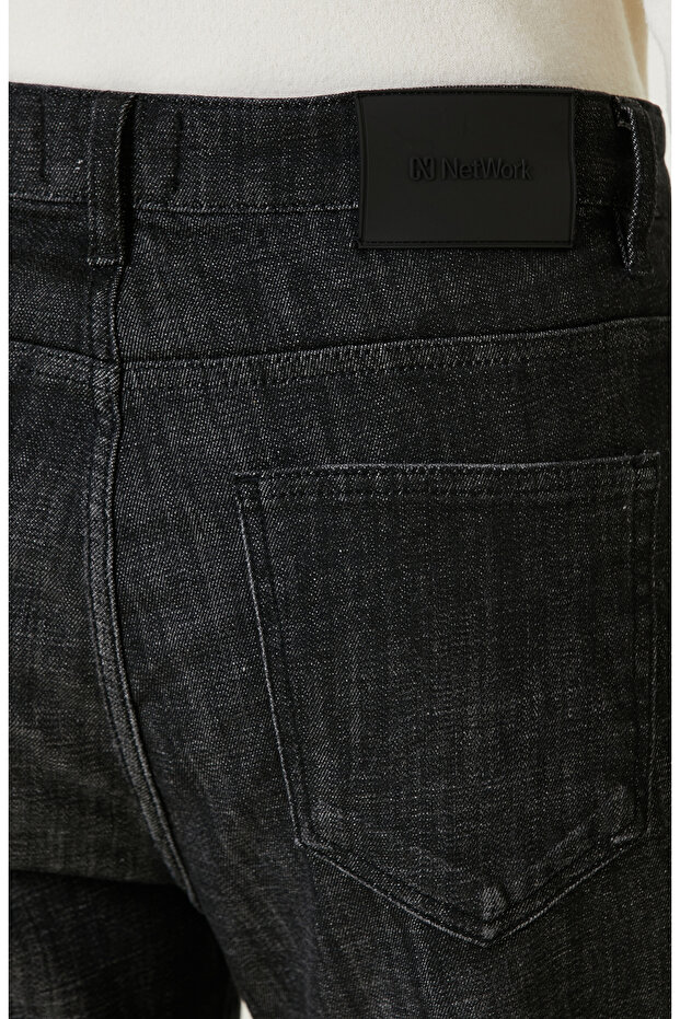 Antrasit Denim Pantolon - 5