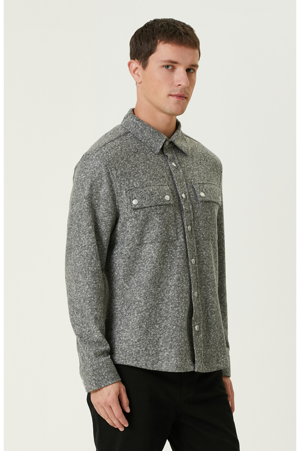 Gri Dış Gömlek - 4