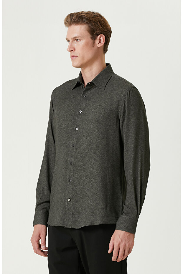 Haki Baskılı Gömlek - 4