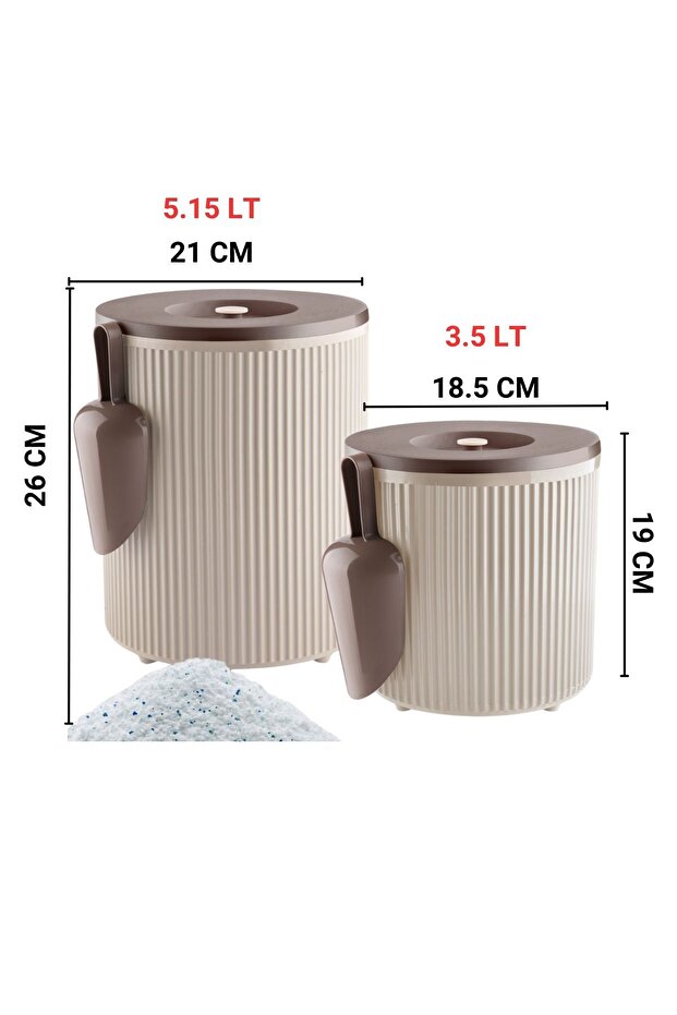 2 Adet Toz Ve Tablet Deterjan Saklama Kutusu Deterjan Saklama Kabı - 4