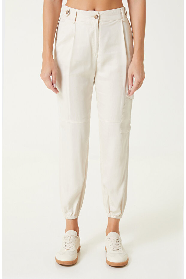 Bej Casual Pantolon - 2