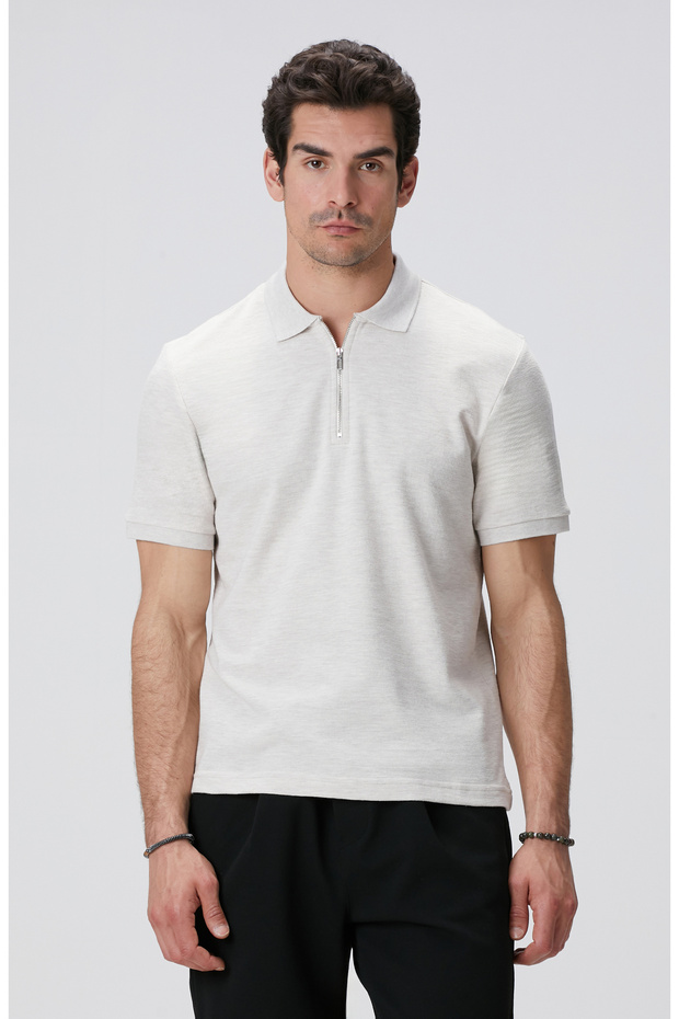 Bej Melanj T-shirt - 1