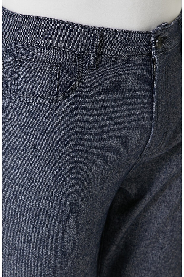 İndigo Recycle Yün Karışımlı Casual Pantolon - 4