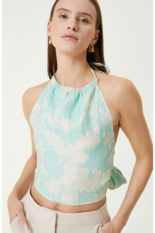 Mint Desenli Bluz - 2