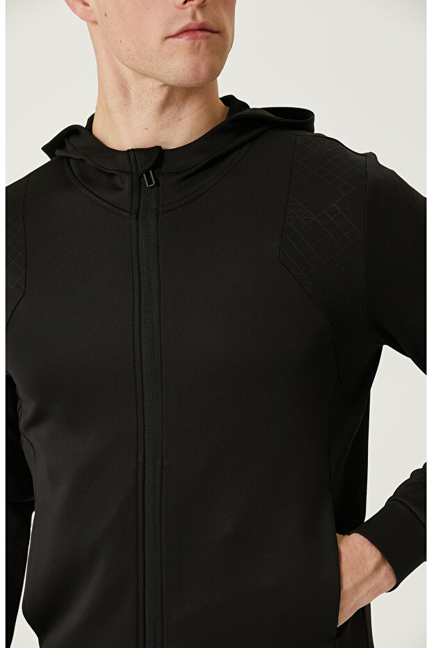 N-Tech Siyah Kapüşonlu Sweatshirt - 6