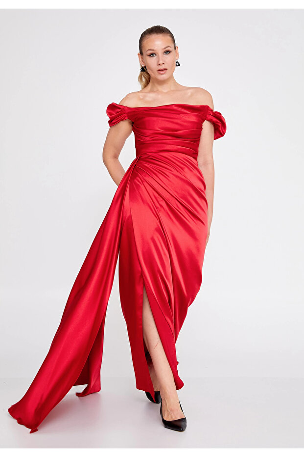 فستان سهره بتصميم اوف شولدر - 1