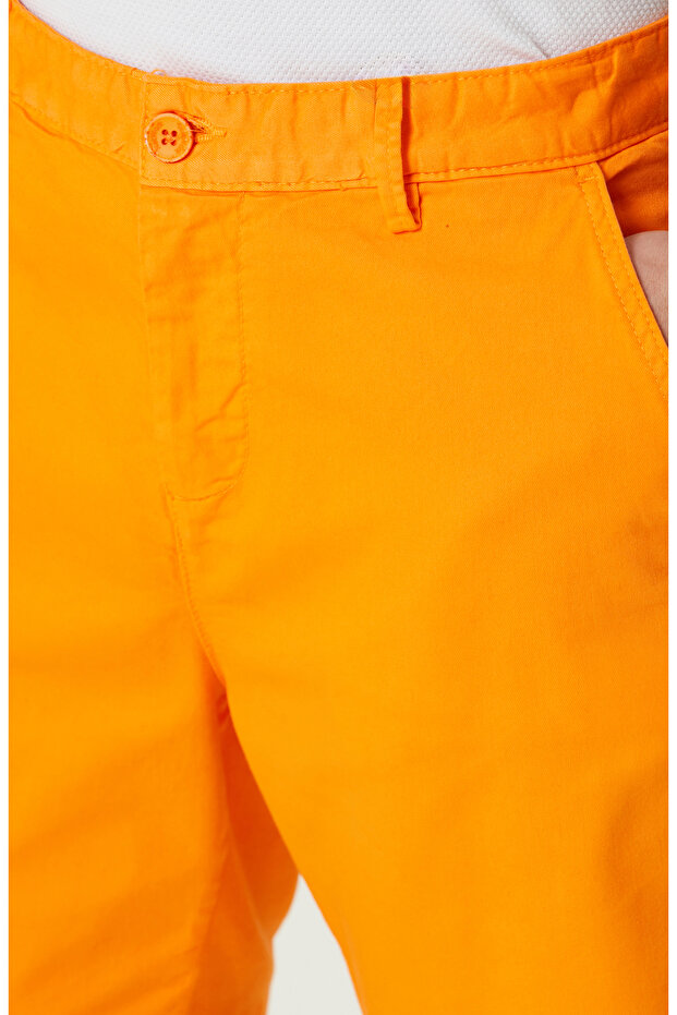 Turuncu Chino Şort - 4