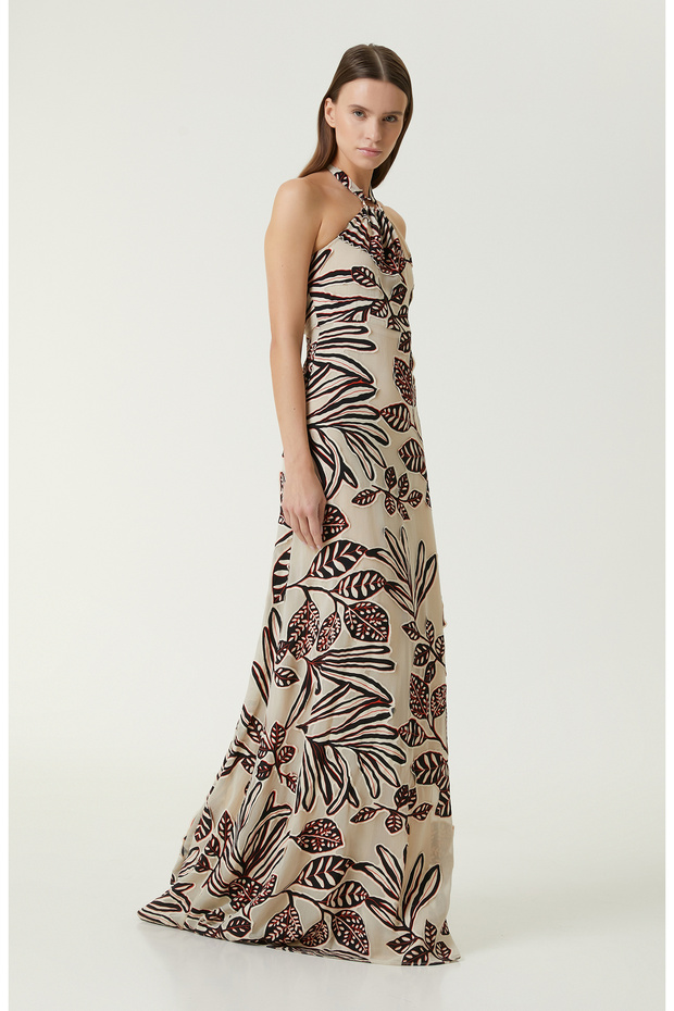 Limited Bej Maxi Elbise - 1