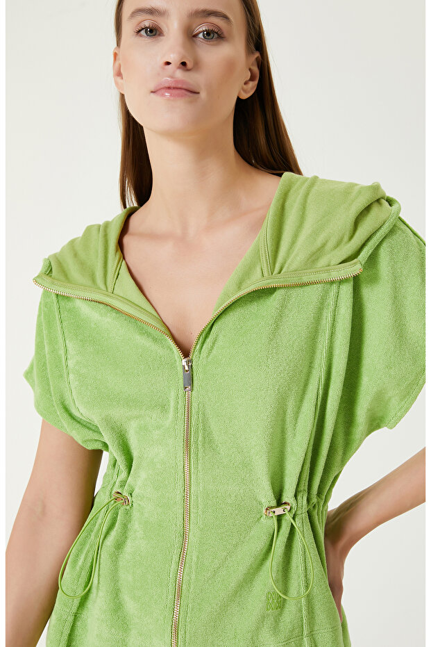 Yeşil Penye Havlu Sweatshirt - 2