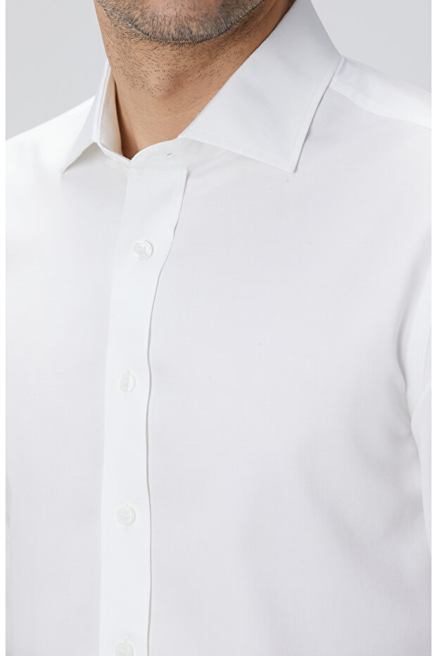 Beyaz Super Non-Iron Gömlek - 8