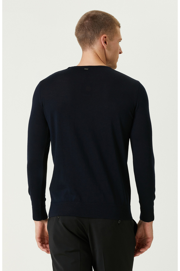 Lacivert Yün Kazak - 5