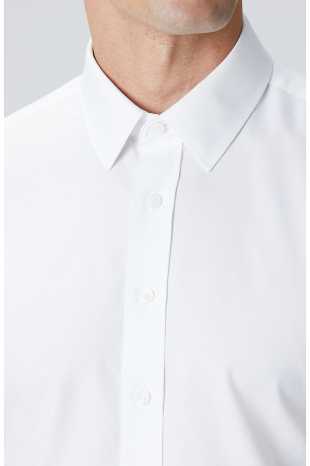 Beyaz Non-ıron Gömlek - 7