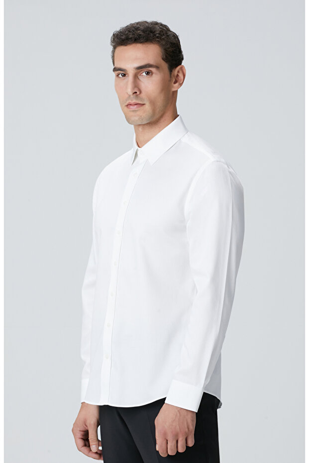 Non-Iron Beyaz Gömlek - 4
