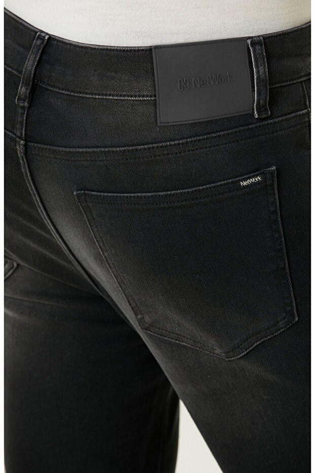 Antrasit Denim Pantolon - 5